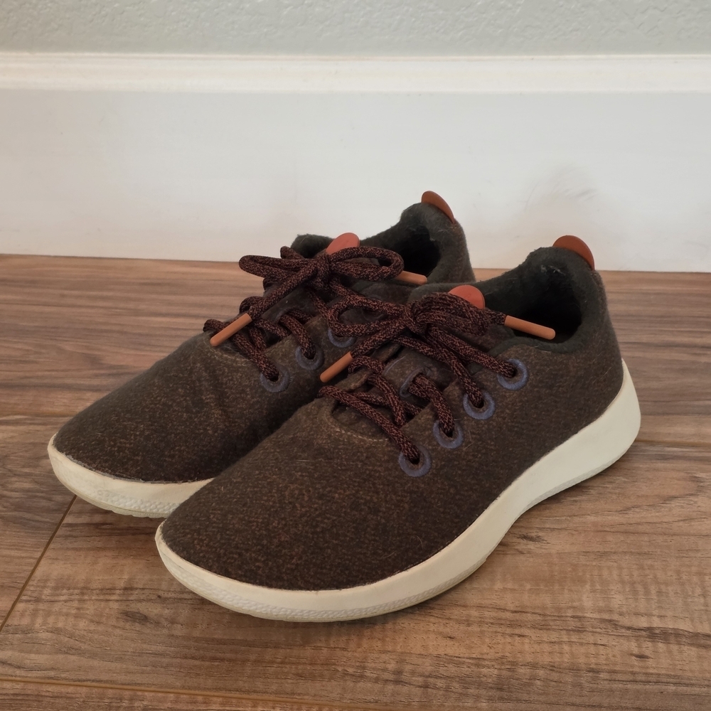 Allbirds Brown Wool Runner Modern Minimalist Design Sneakers Size 7